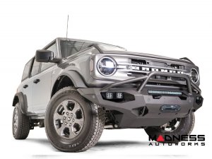 Ford Bronco Front Bumper - Fab Fours - Matrix - w/ Pre-Runner Guard Ford Bronco Front Bumper - Fab Fours - Matrix - w/ Pre-Runner Guard